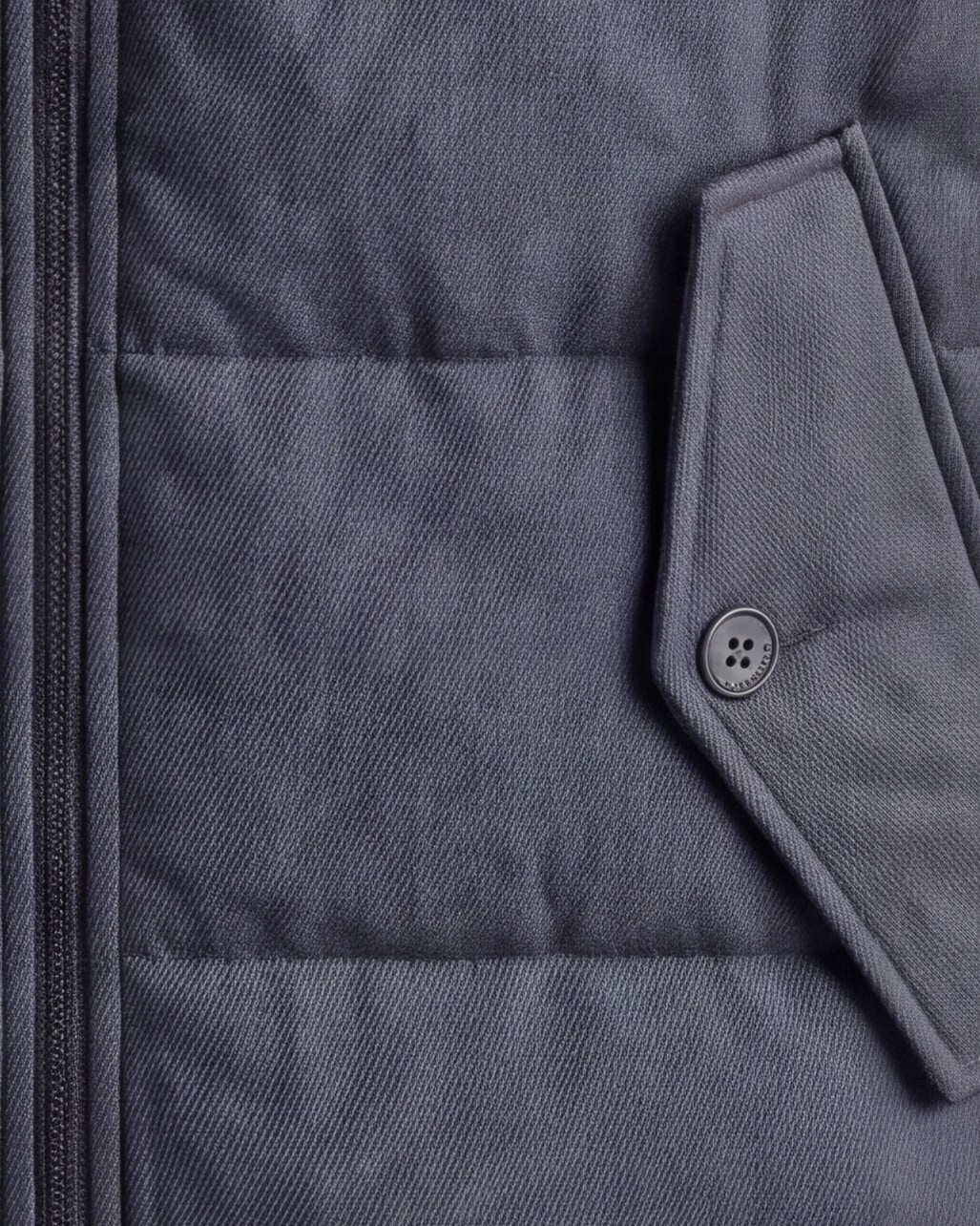 Navy Panelled Gilet, pocket detail
