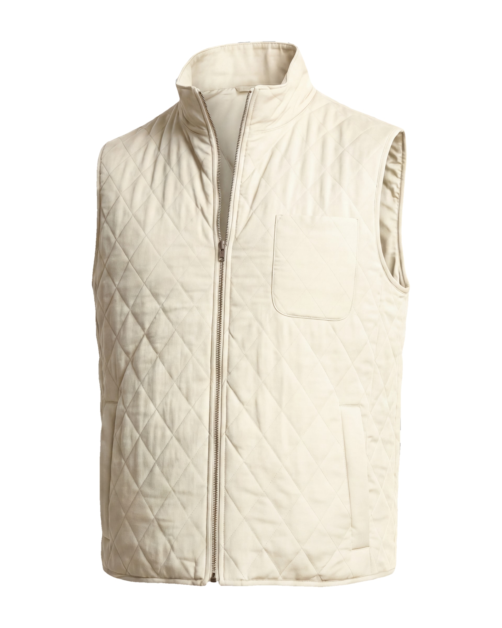 Cream Quilted Gilet