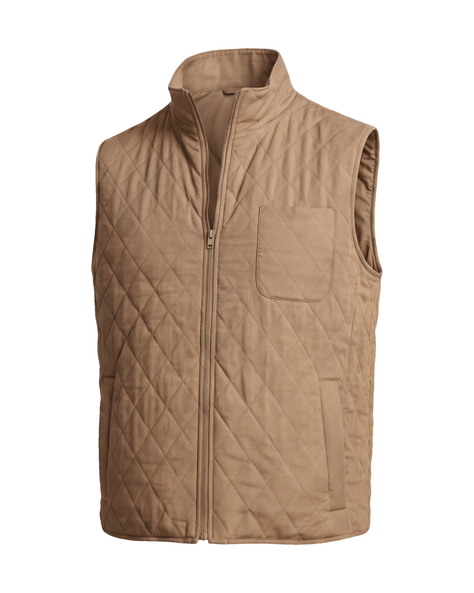 Camel Quilted Gilet