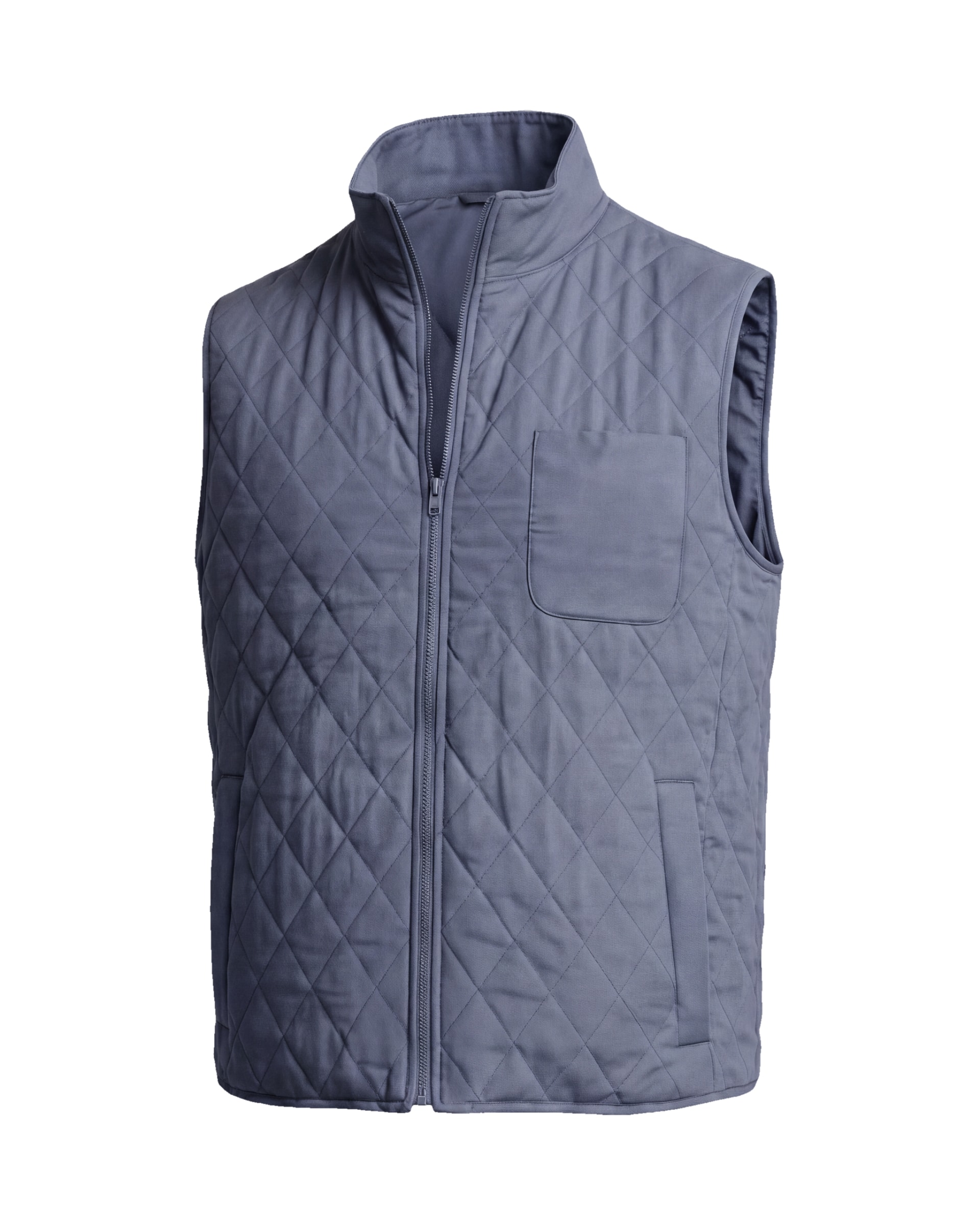 Blågrå quiltet vest, Blågrå quiltet gilet