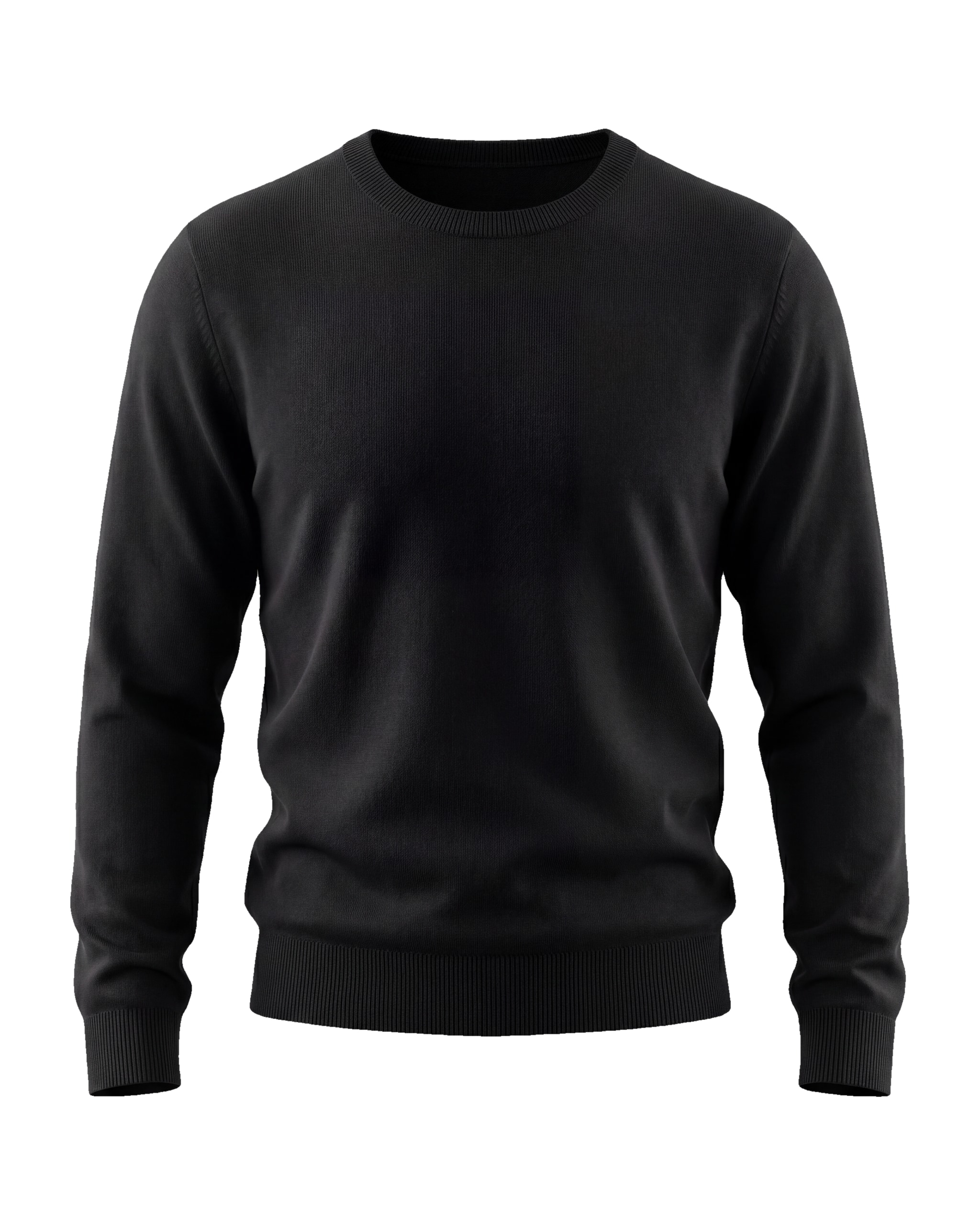 Sort Merino Uld crewneck