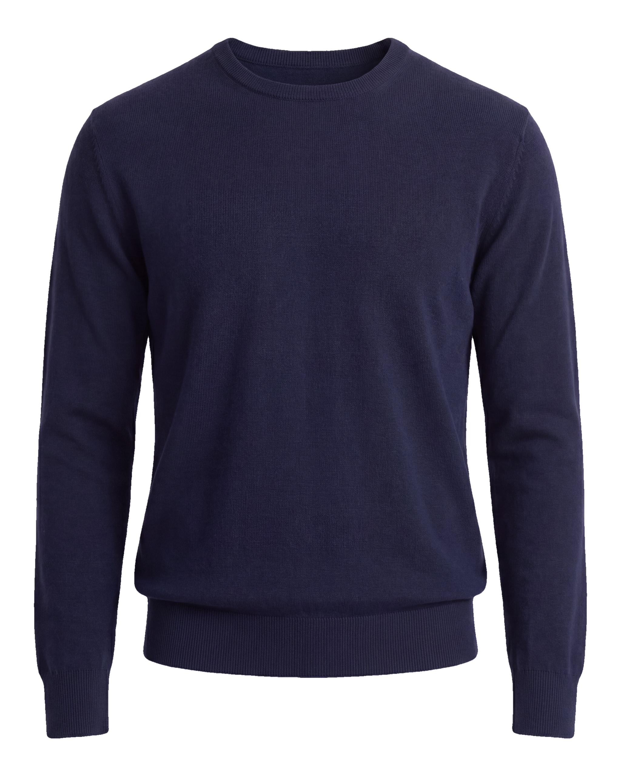 Navy Merino Wool Crew-Neck
