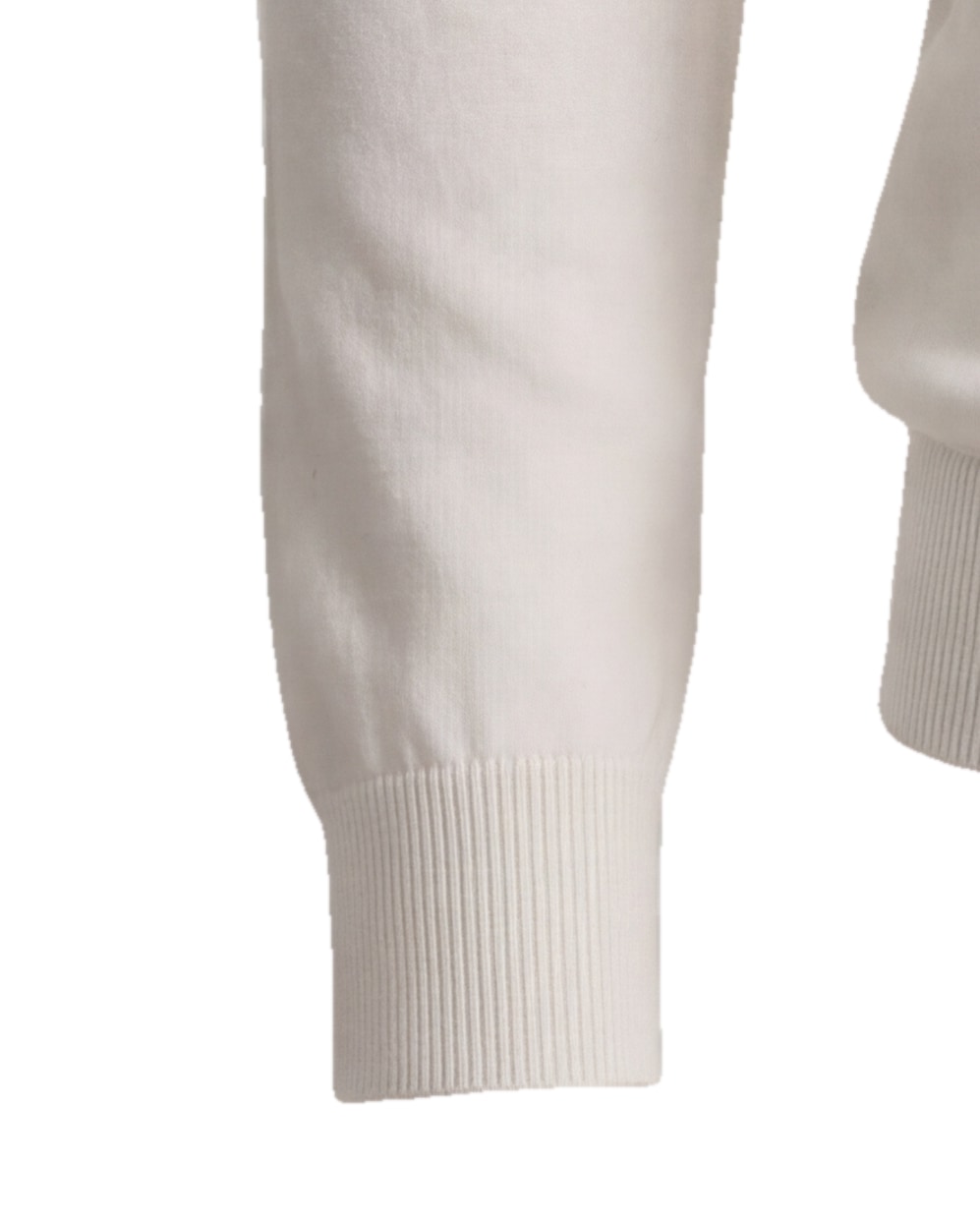 Off-White Merino Wool Crew-Neck, cuff detail