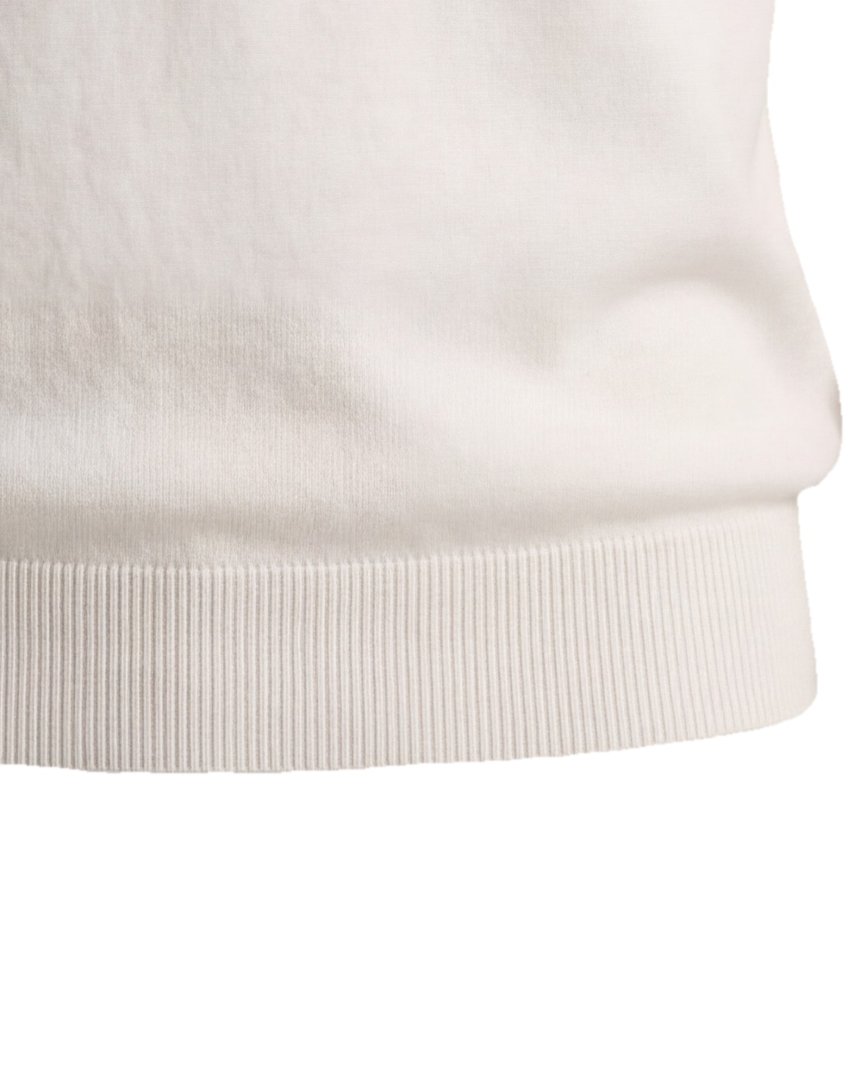 Off-White Merino Wool Crew-Neck, rib detail