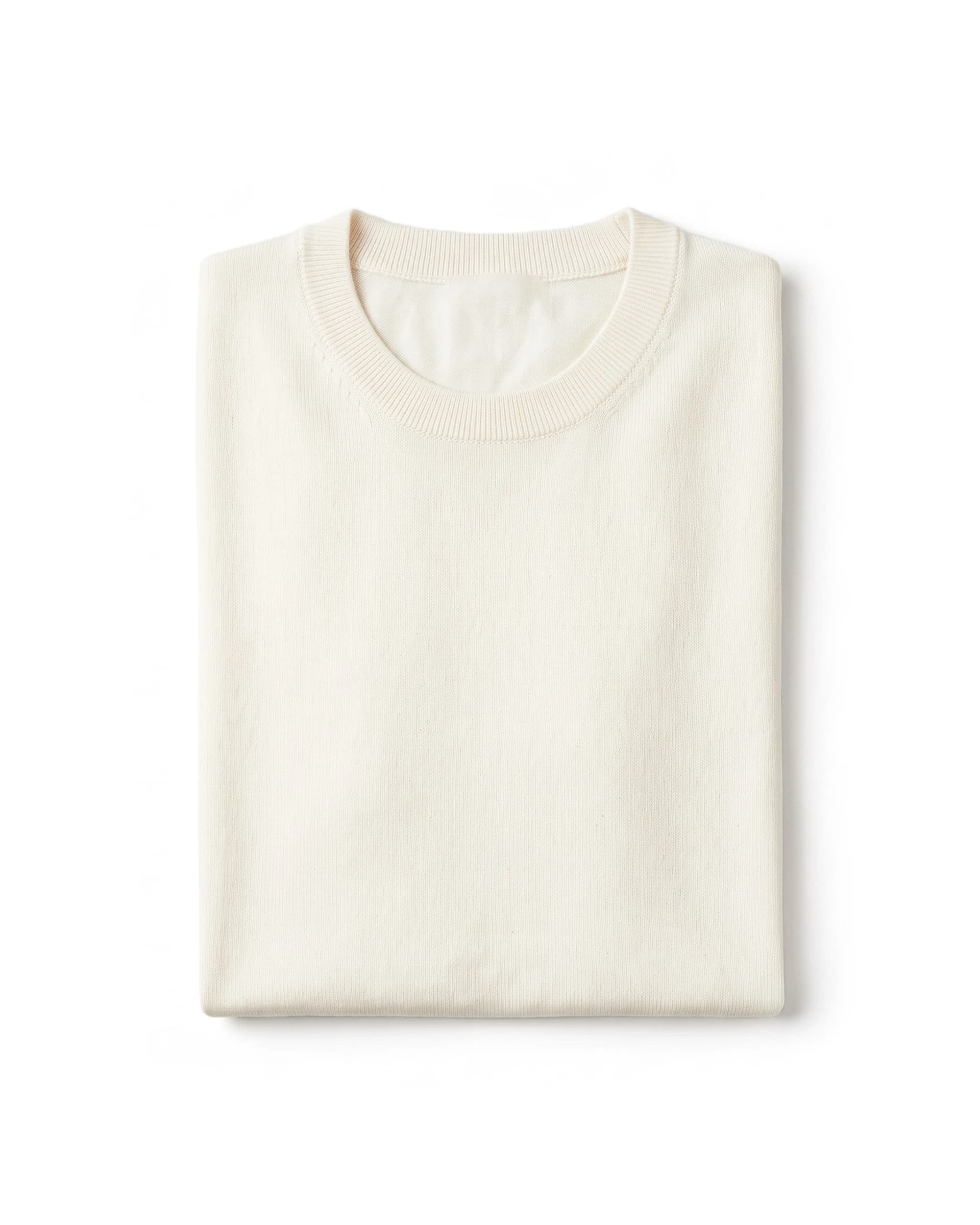 Hvid T-shirt i bomuld, foldet