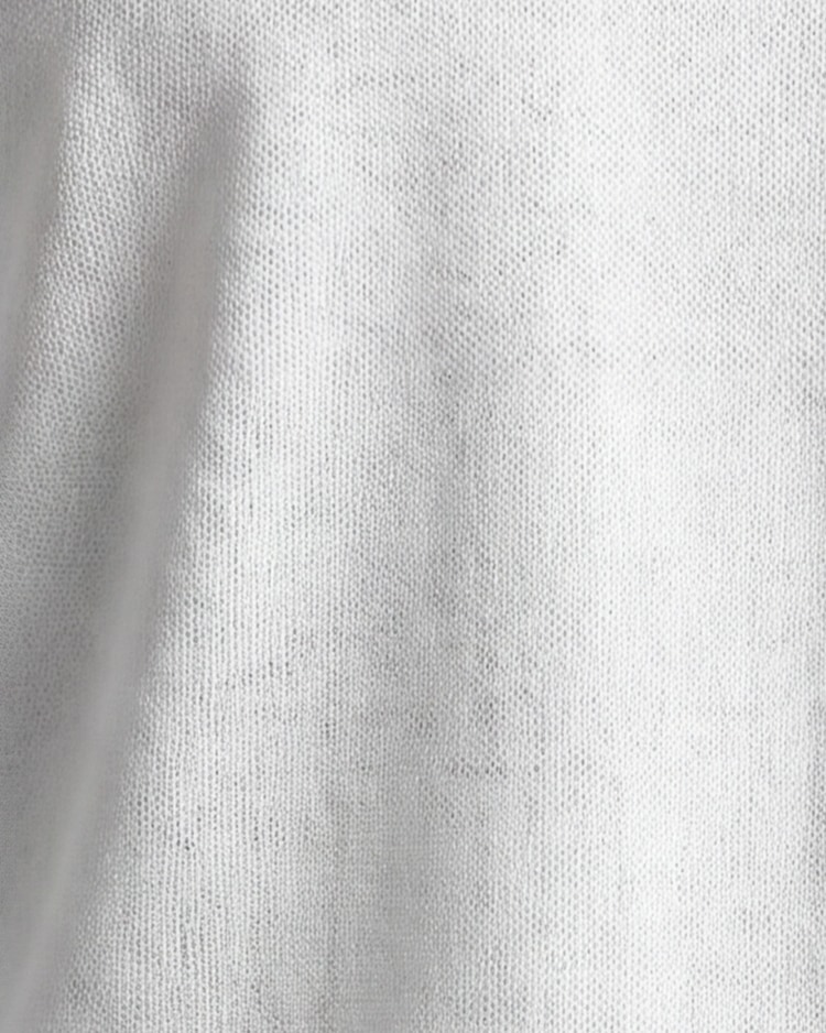 Hvid Bomulds-T-shirt, nærbillede af materialet