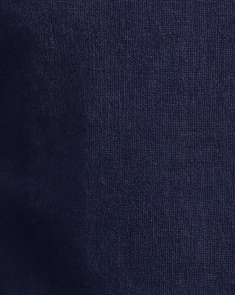 Navy Merino Wool Turtle-Neck, fabric close-up