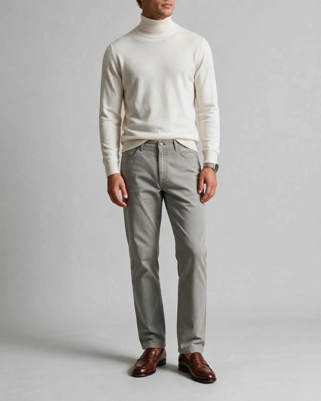 Off-White Merino Uld Turtleneck, på model