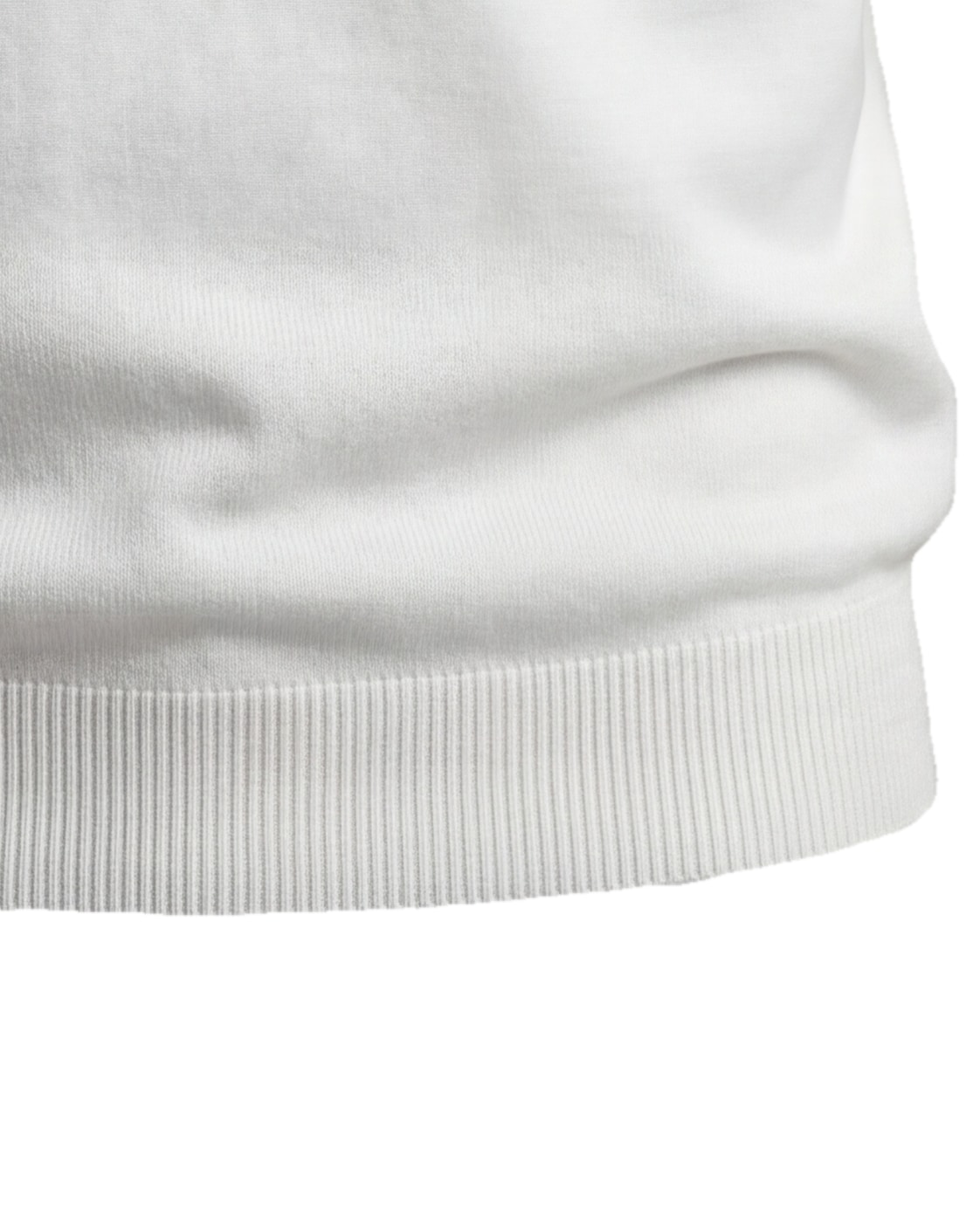 Off-White Merino Wool Turtle-Neck, rib detail