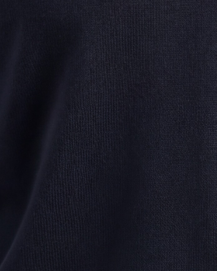 Sort Merino Uld V-Neck, nærbillede af materialet