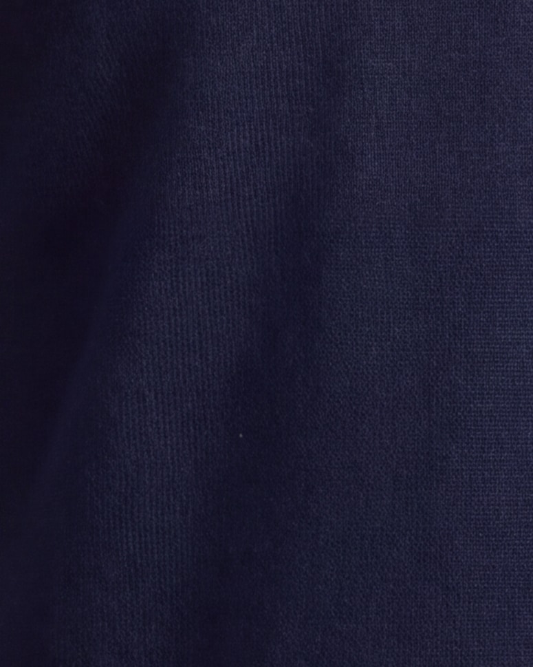 Navy Merino Wool V-Neck, fabric close-up