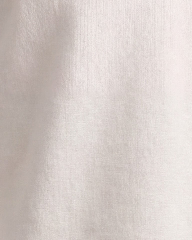 Off-White Merino Wool V-Neck, fabric close-up