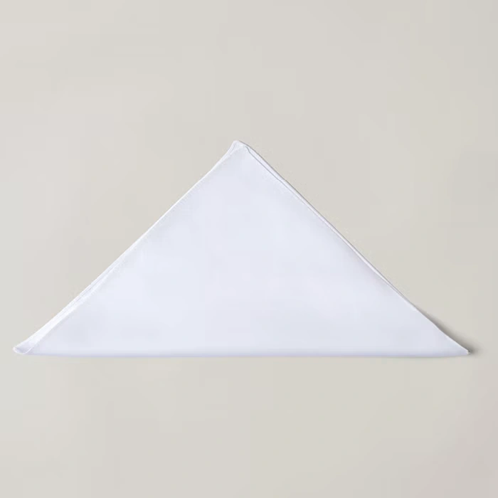 Folding a pocket square into one point - step 2