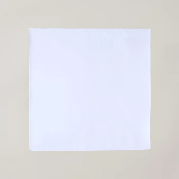 Folding a pocket square into a flat fold - step 1