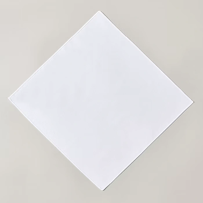 Folding a pocket square into two points - step 1