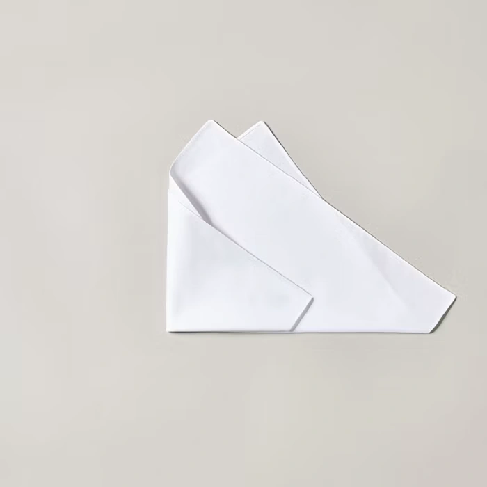 Folding a pocket square into two points - step 3
