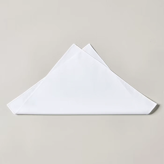 Folding a pocket square into three points - step 2