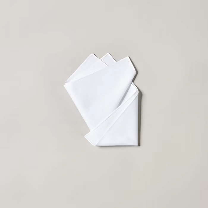 Folding a pocket square into three points - step 4