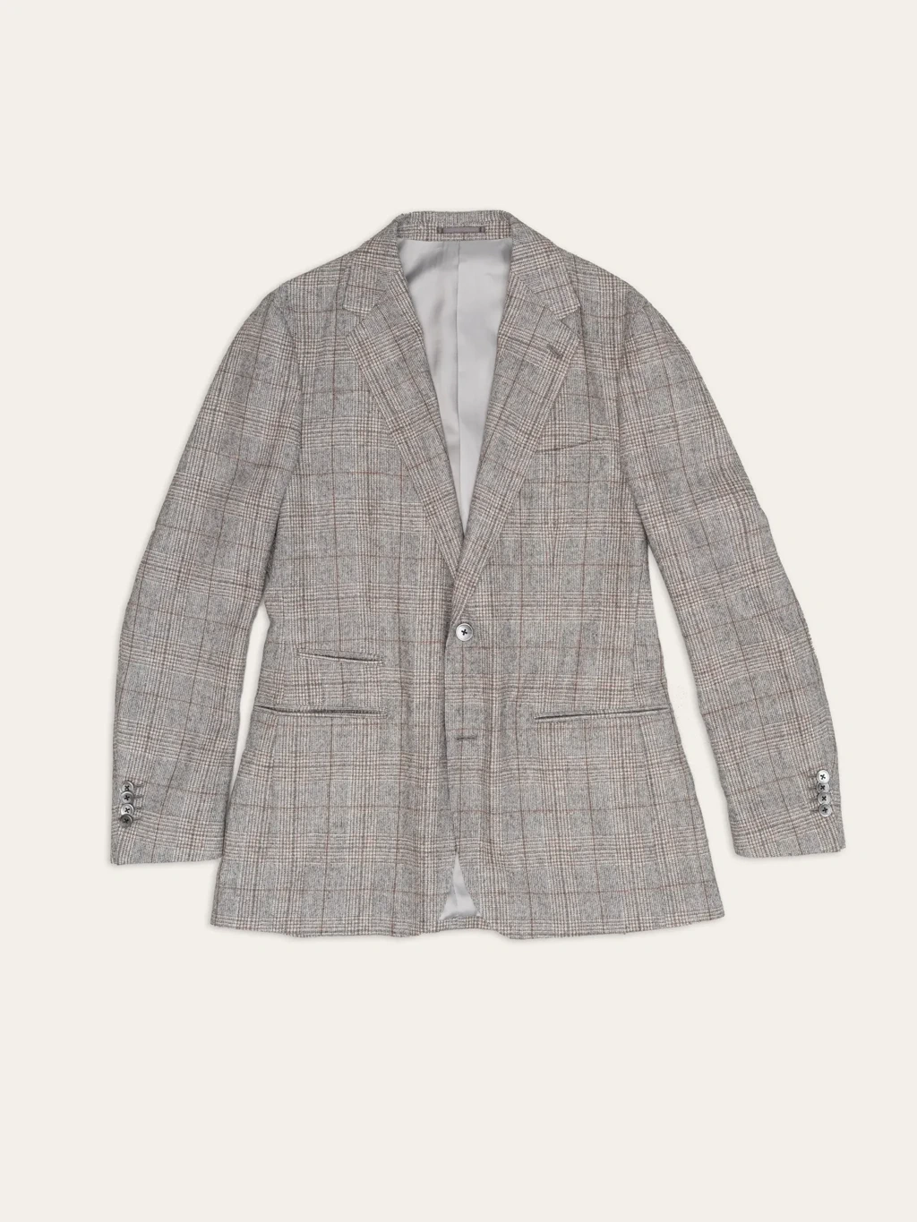 A made-to-measure jacket sewn by hand