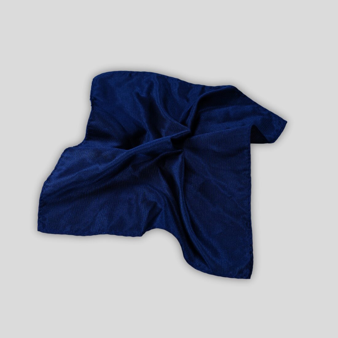 Blue Patterned Silk Pocket Square