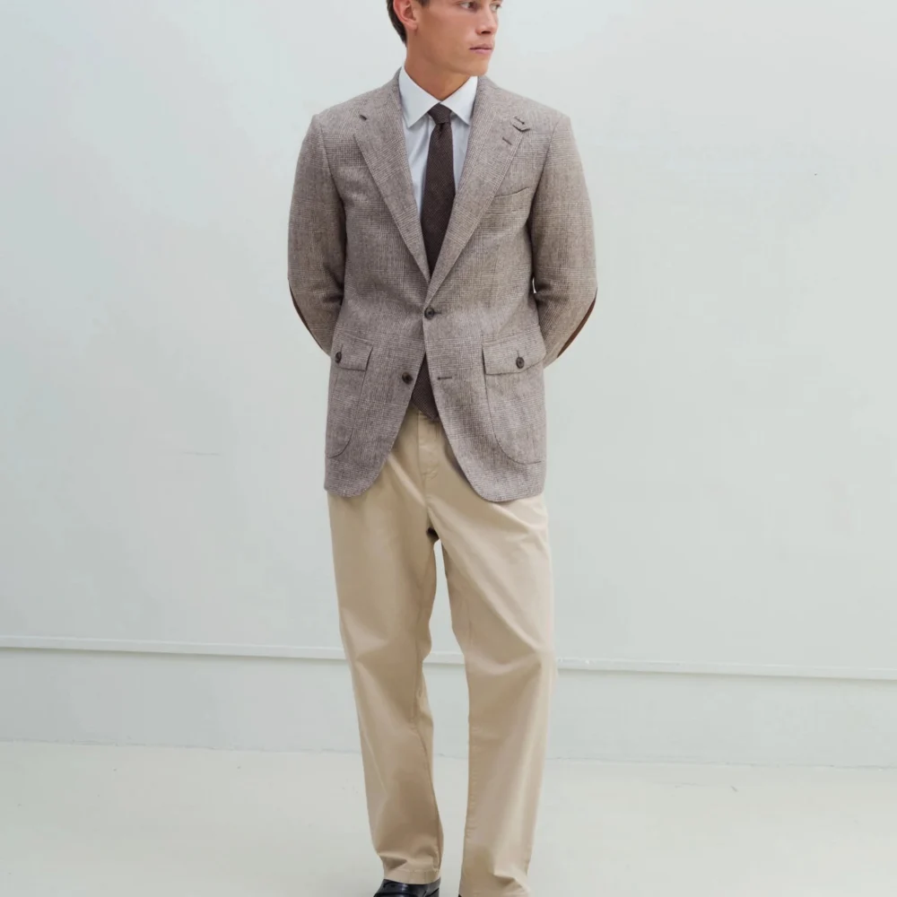 Brun ternet sportsjakke