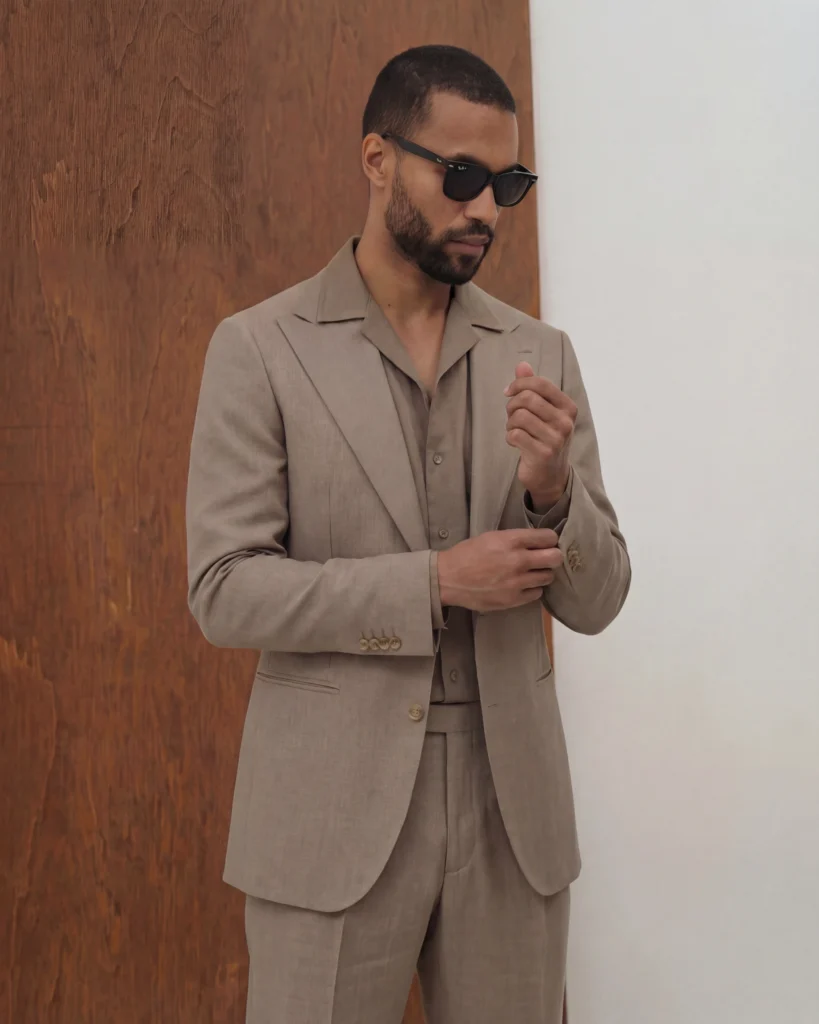 Beige 2-Piece Suit