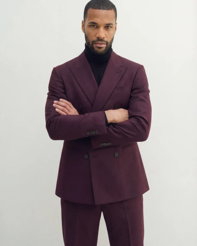 Bordeaux Double Breasted Jacket