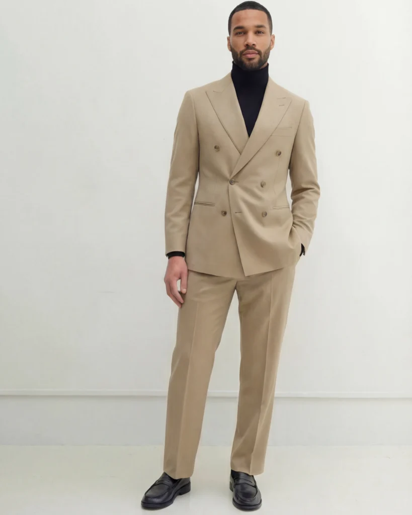 Light Beige Double Breasted Jacket