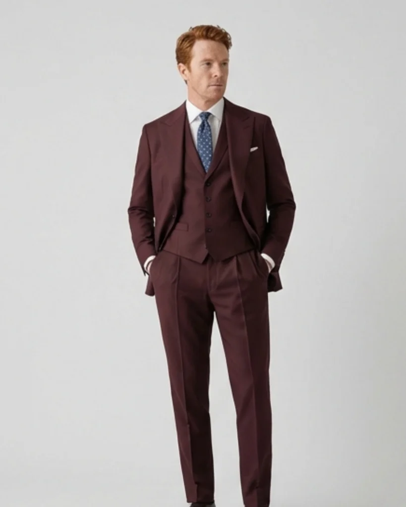 3-Piece Bordeaux Suit