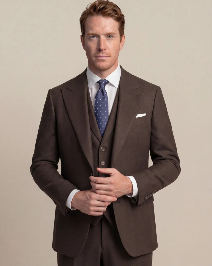 Brown Three-Piece Suit