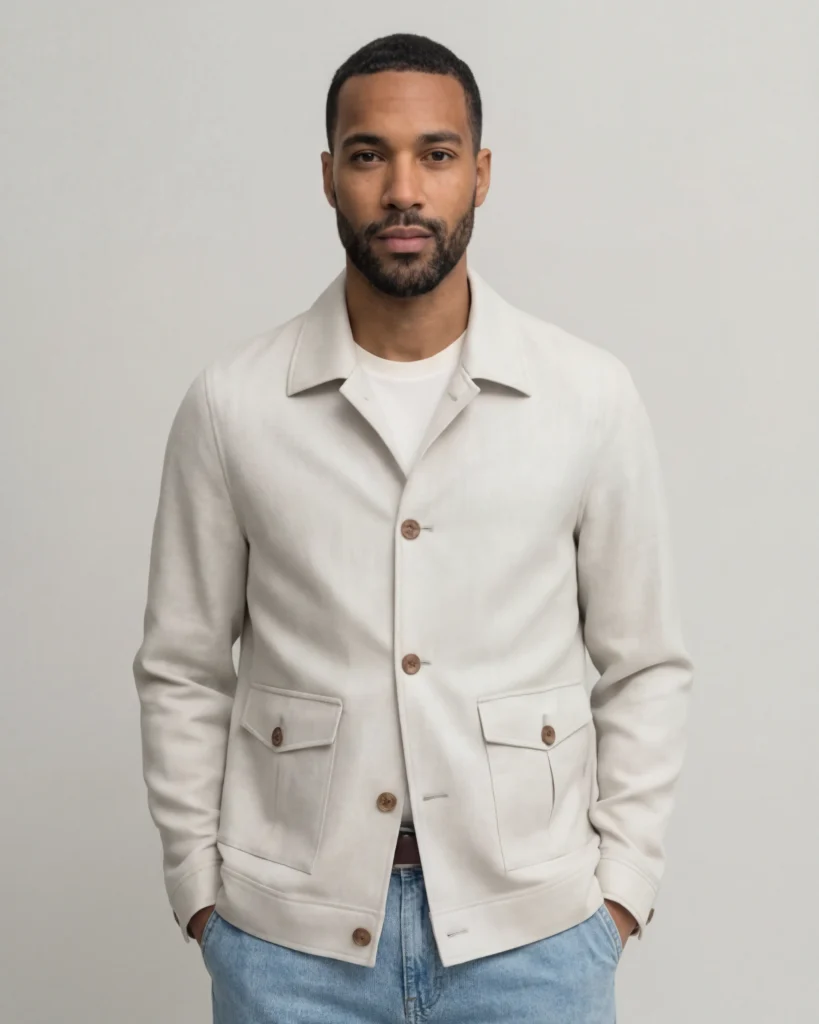 Off-White blouson i hør