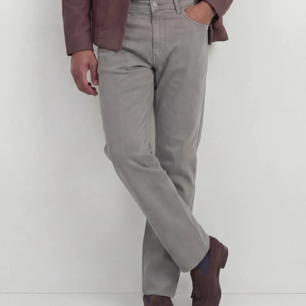 Grå bomulds-chinos