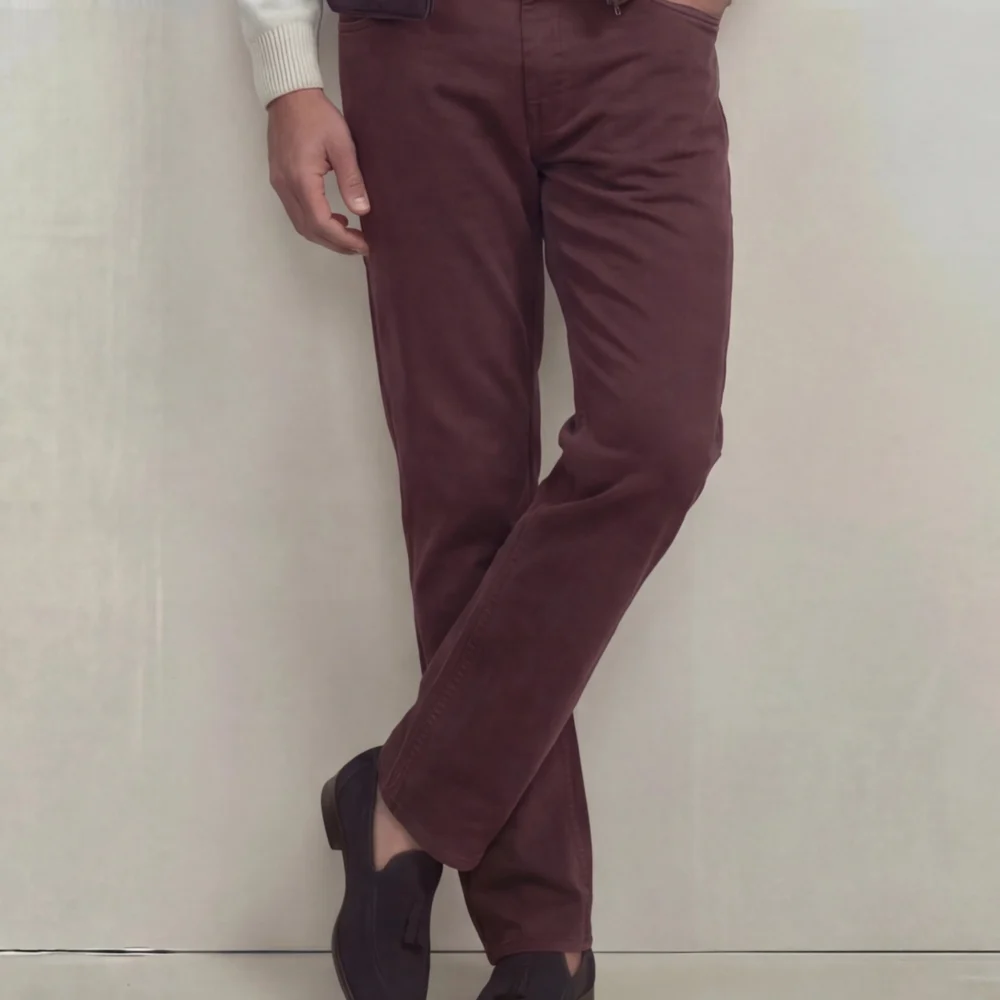 Bordeaux skræddersyede bomulds-chinos