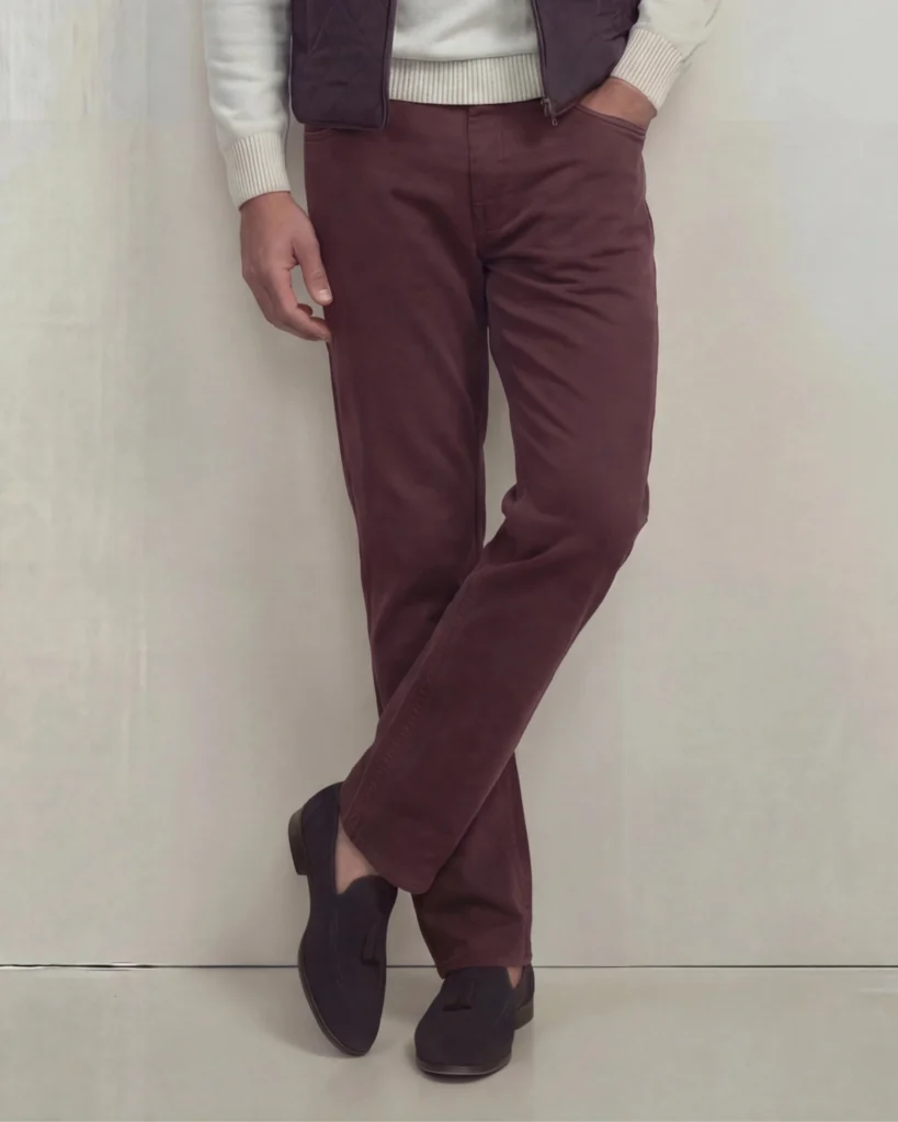 Bordeaux skræddersyede bomulds-chinos