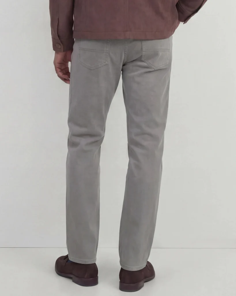 Grå bomulds-chinos