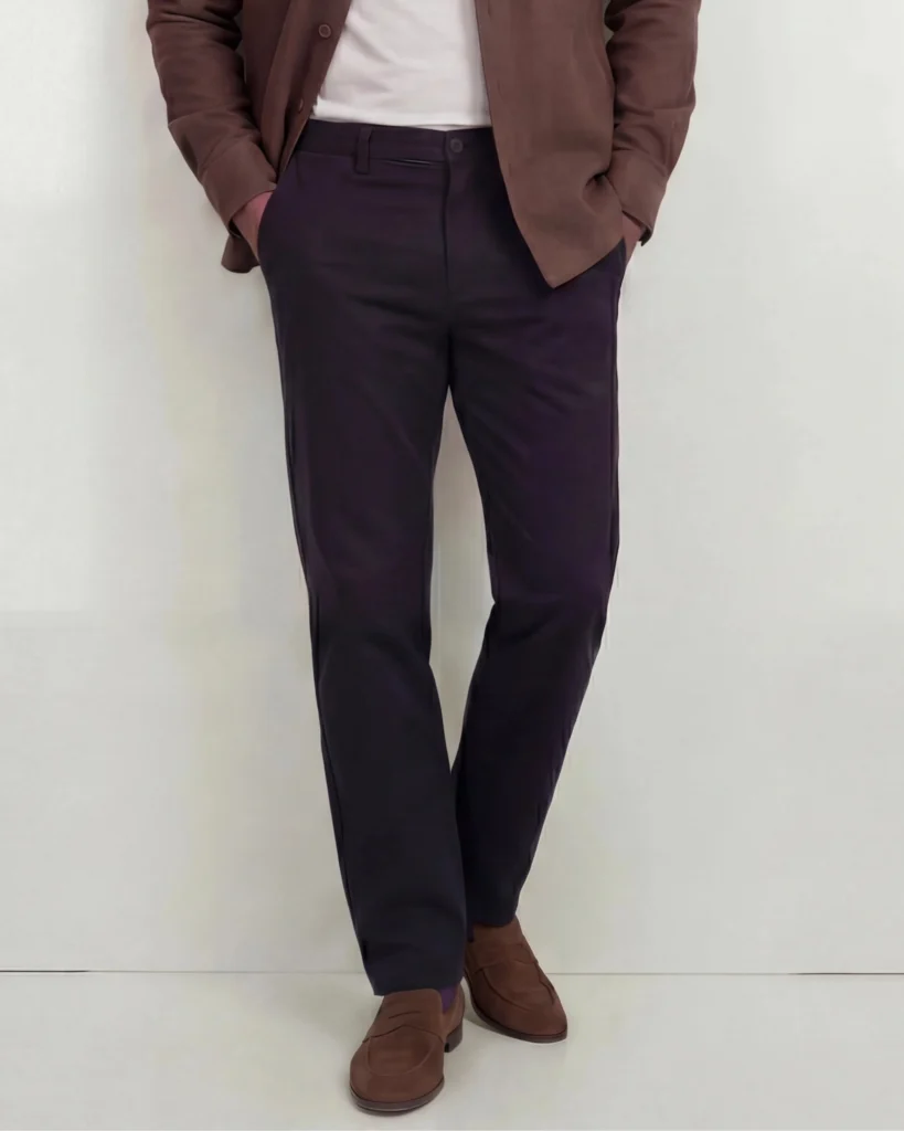 Sorte skræddersyede bomulds-chinos