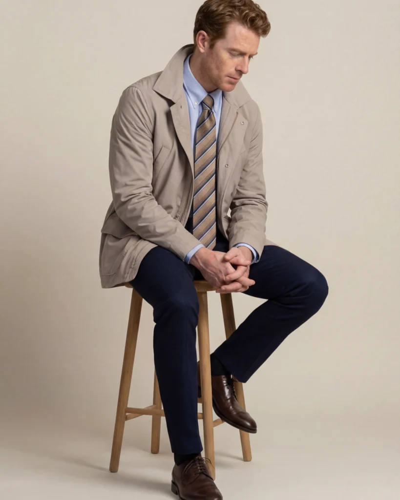 Feltjakke - lys beige (3)