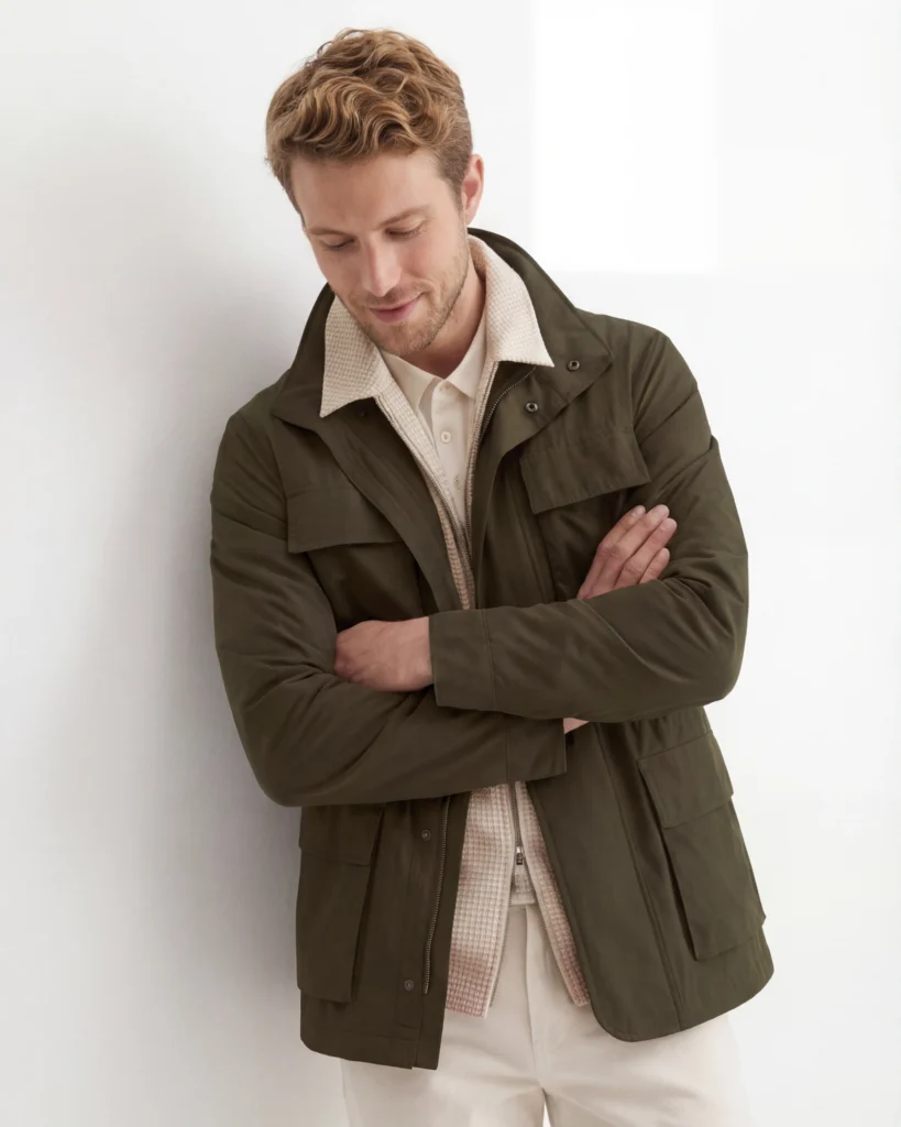 Olivengrøn feltjakke