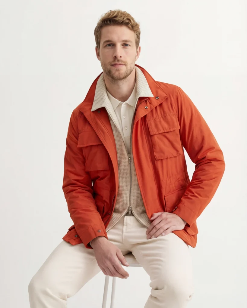 Feltjakke - orange (1)