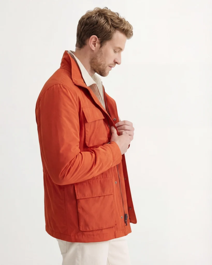 Feltjakke - orange (2)