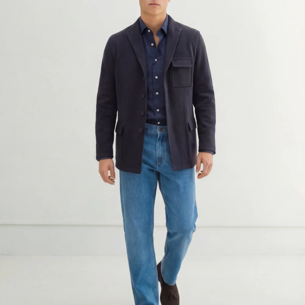 Bleach-washed Herrejeans