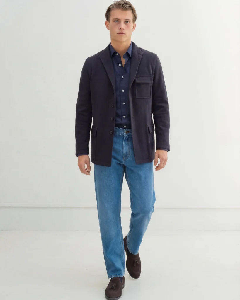 Bleach-washed Herrejeans