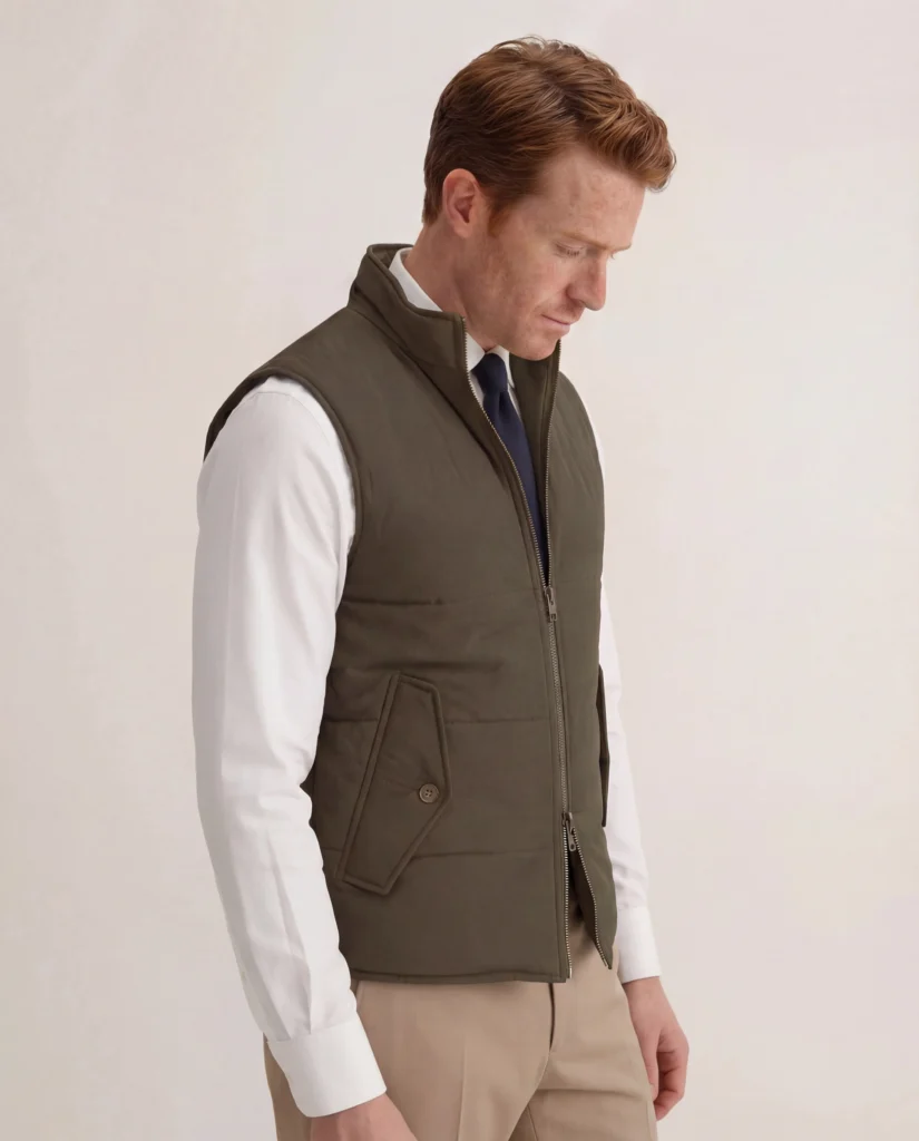 Olivenfarvet gilet