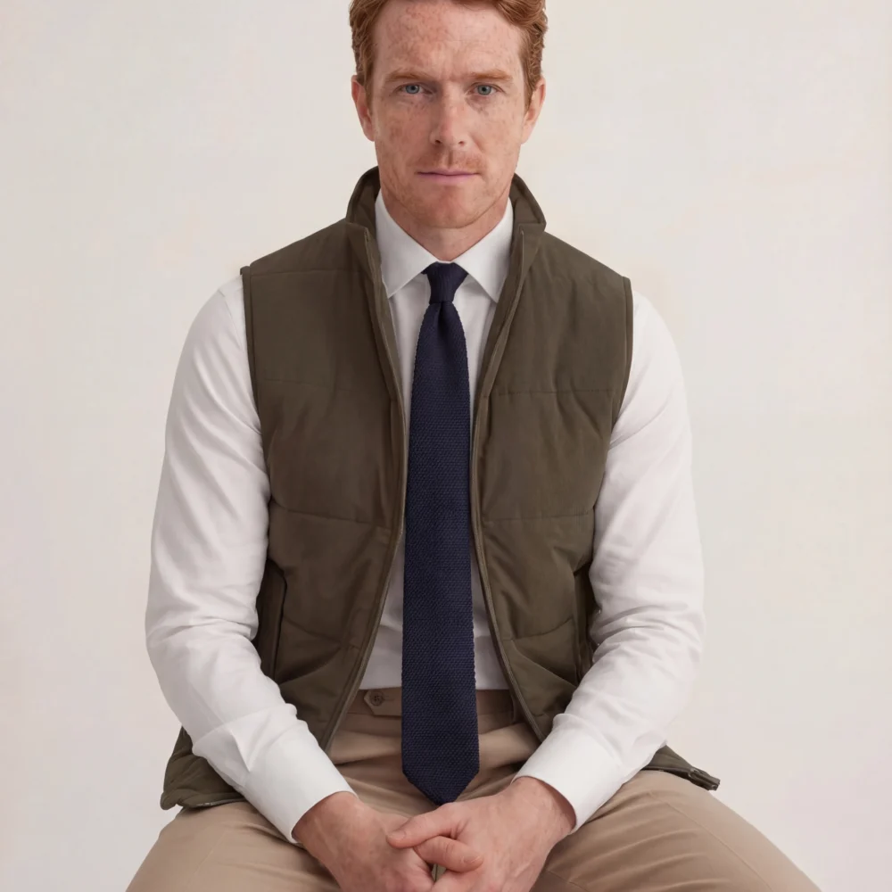 Olivenfarvet gilet
