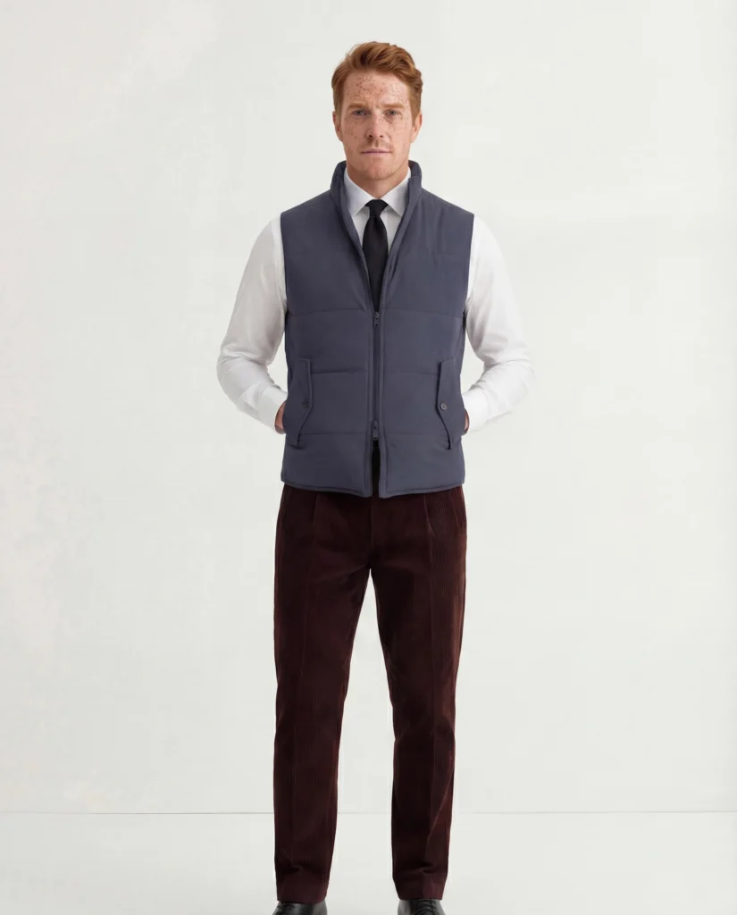 Navy Gilet med paneler