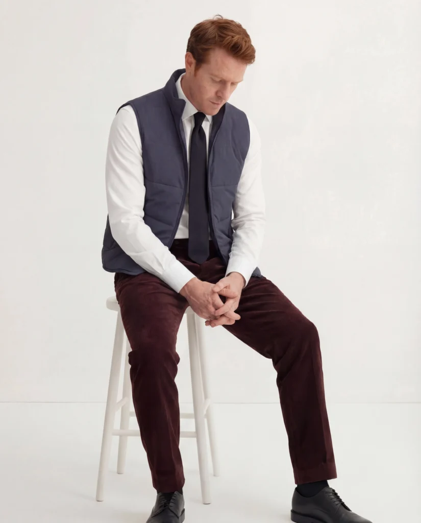 Gilet med paneler | Navy