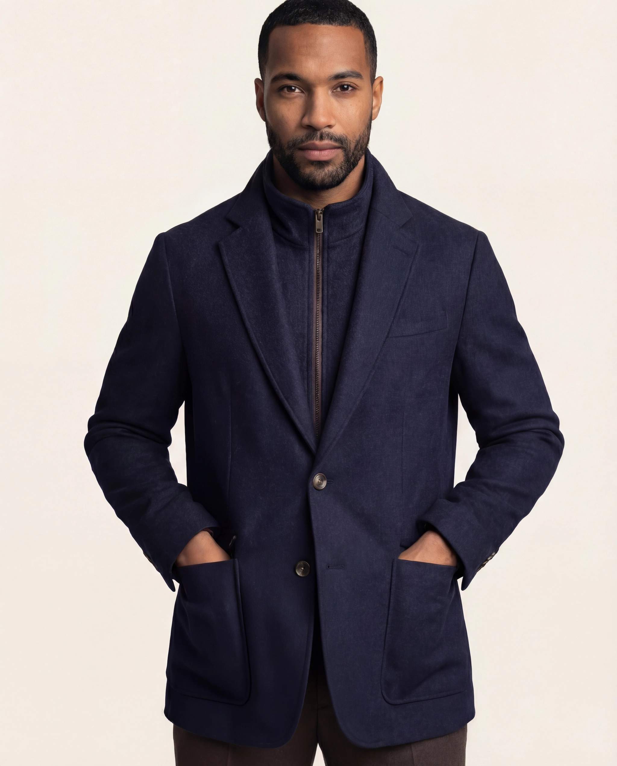 Navy Hybrid Jacket