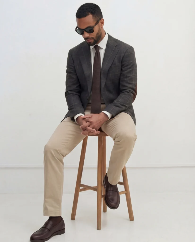 Charcoal Windowpane sportsjakke