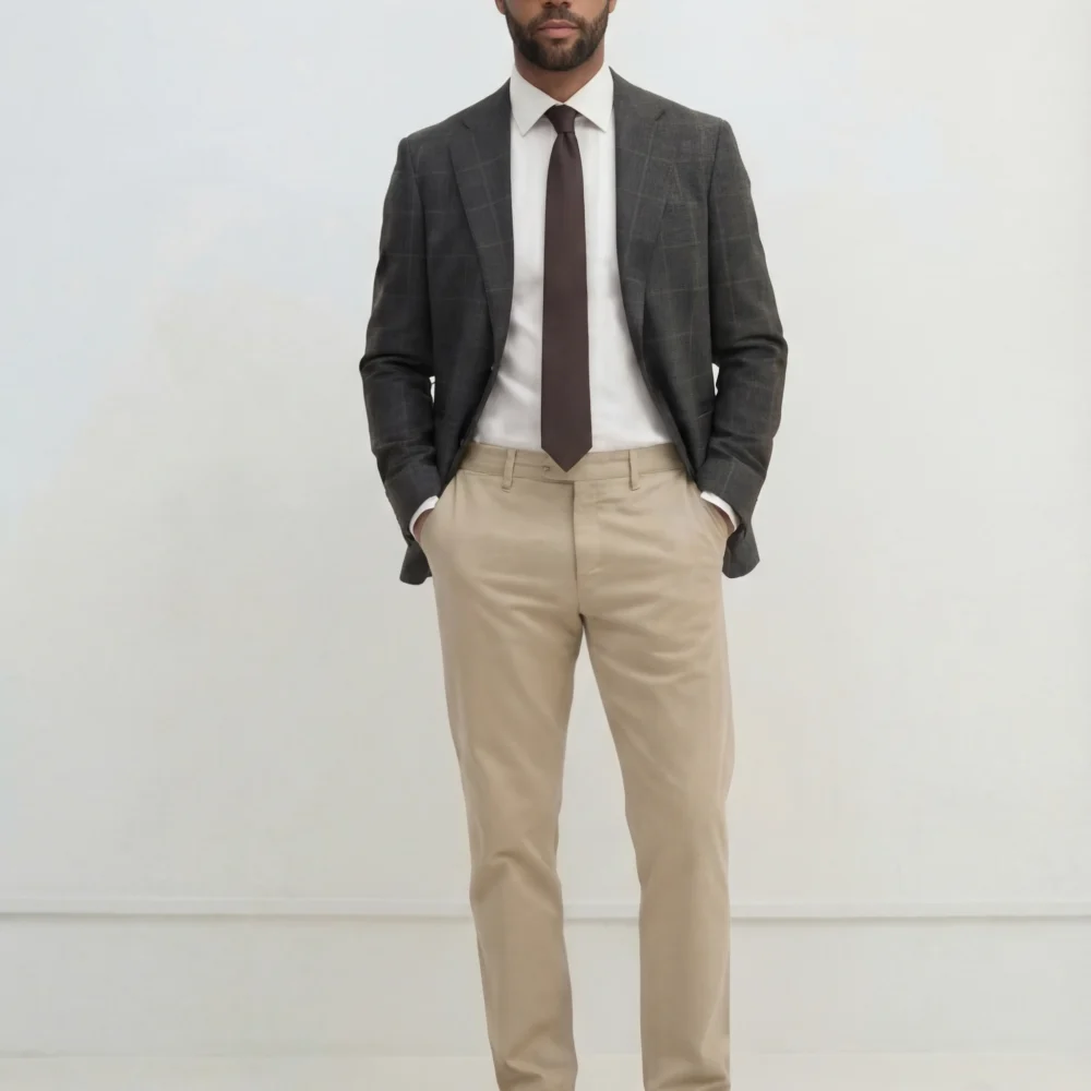 Charcoal Windowpane sportsjakke