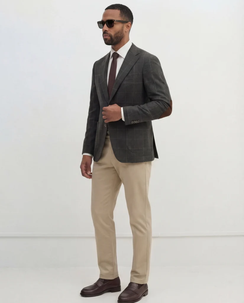 Charcoal Windowpane sportsjakke